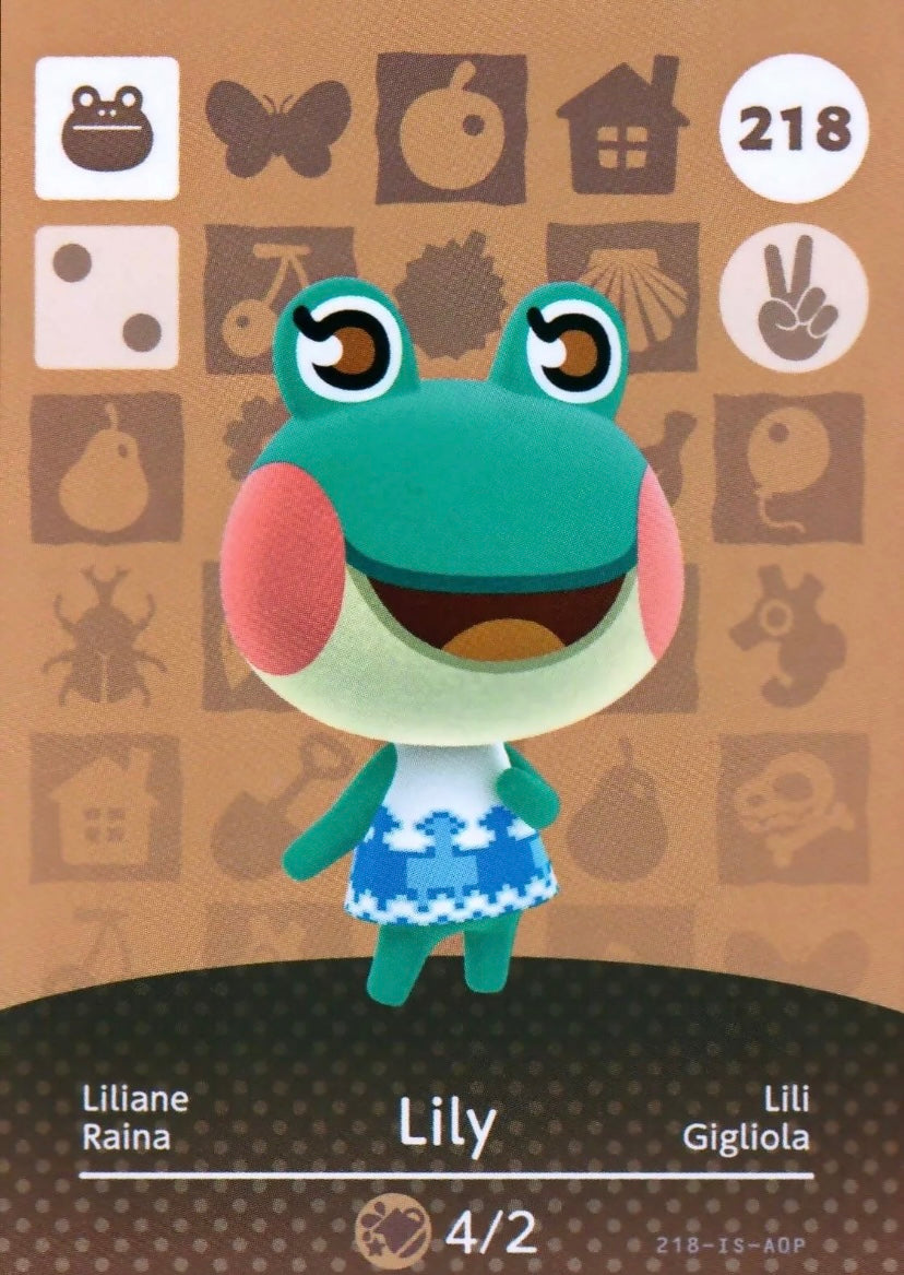 Animal Crossing Amiibo Karte Liliane 218