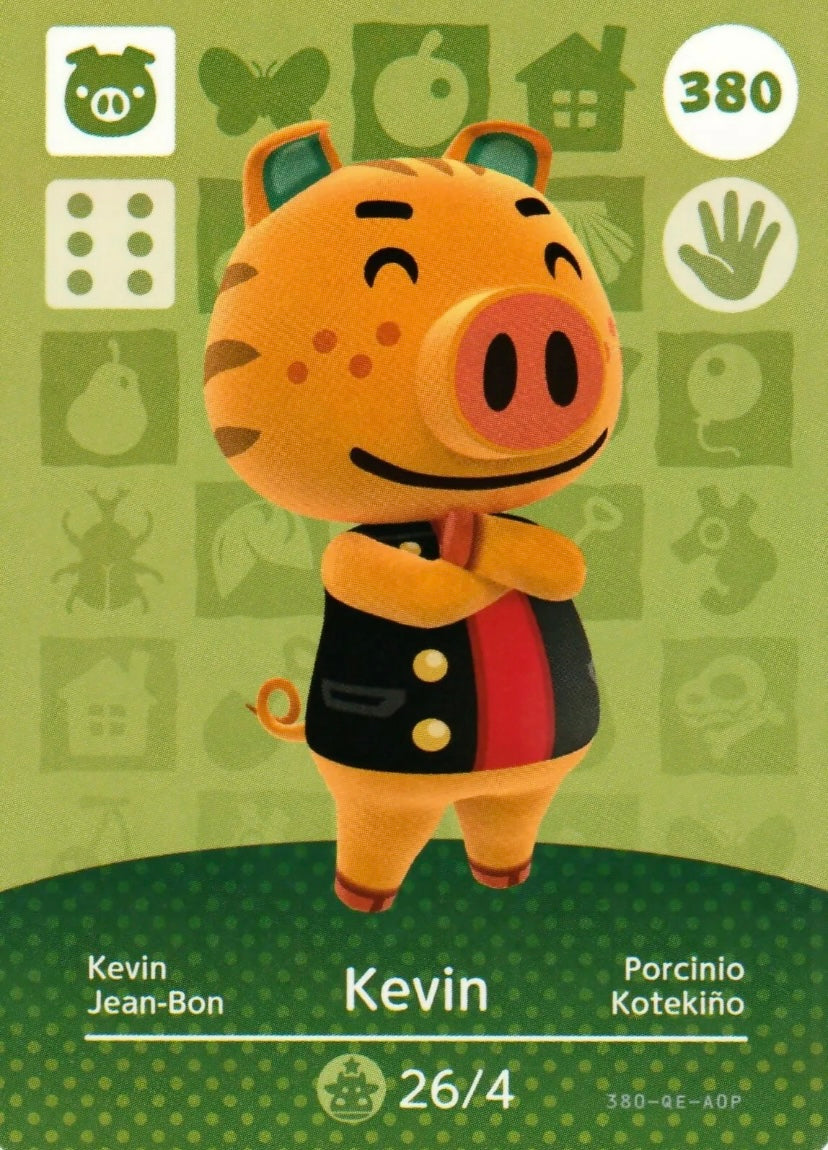 Animal Crossing Amiibo Karte Kevin 380