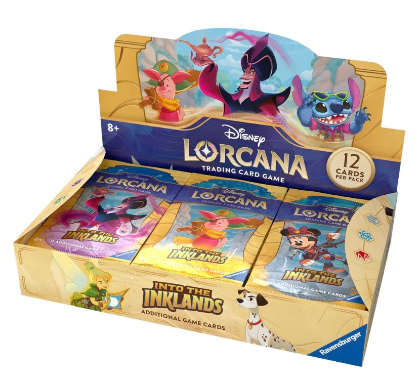 Disney Lorcana Trading Card Game Die Tintenlande Display (24 Booster Packs) Deutsch