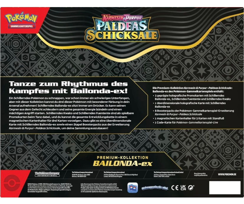 Pokémon Karmesin & Purpur Paldeas Schicksale Premium Kollektion Bailonda-ex DE