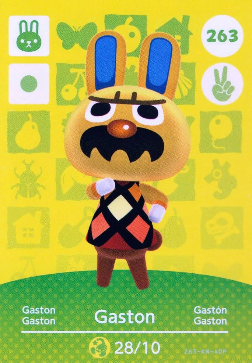 Animal Crossing Amiibo Karte Gaston 263