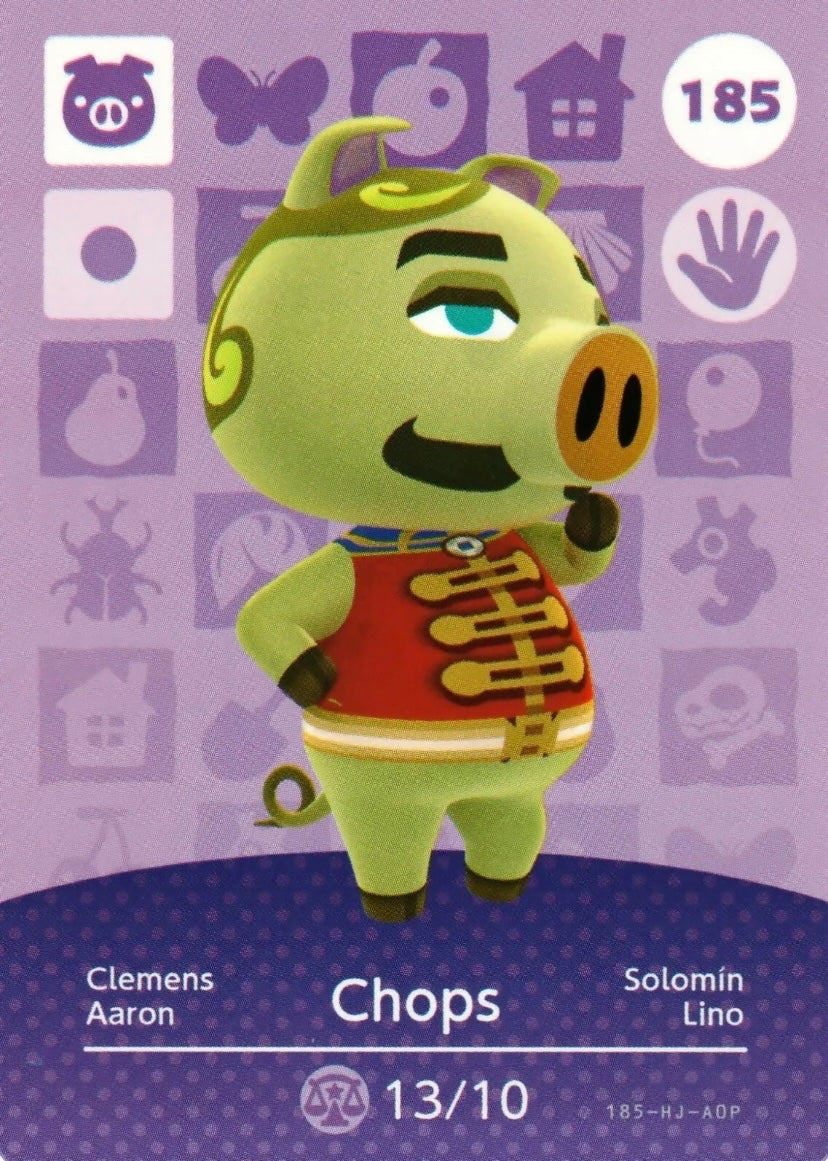 Animal Crossing Amiibo Karte Clemens 185