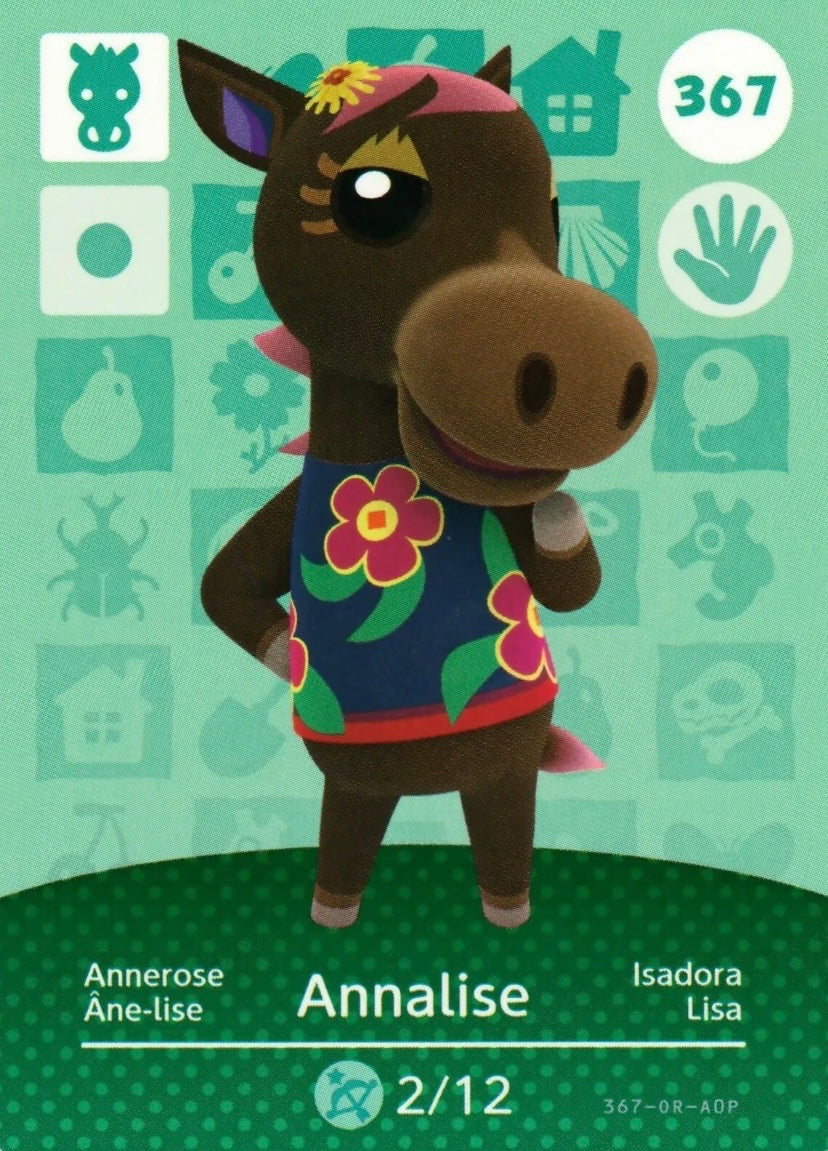 Animal Crossing Amiibo Karte Annerose 367