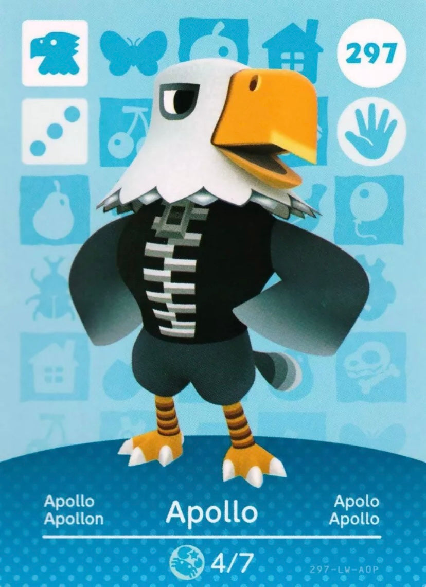 Animal Crossing Amiibo Karte Apollo 297