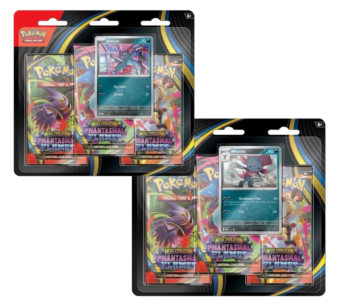 Pokémon Mega Evolution Phantasmal Flames 3-Pack Blister Set - Englisch