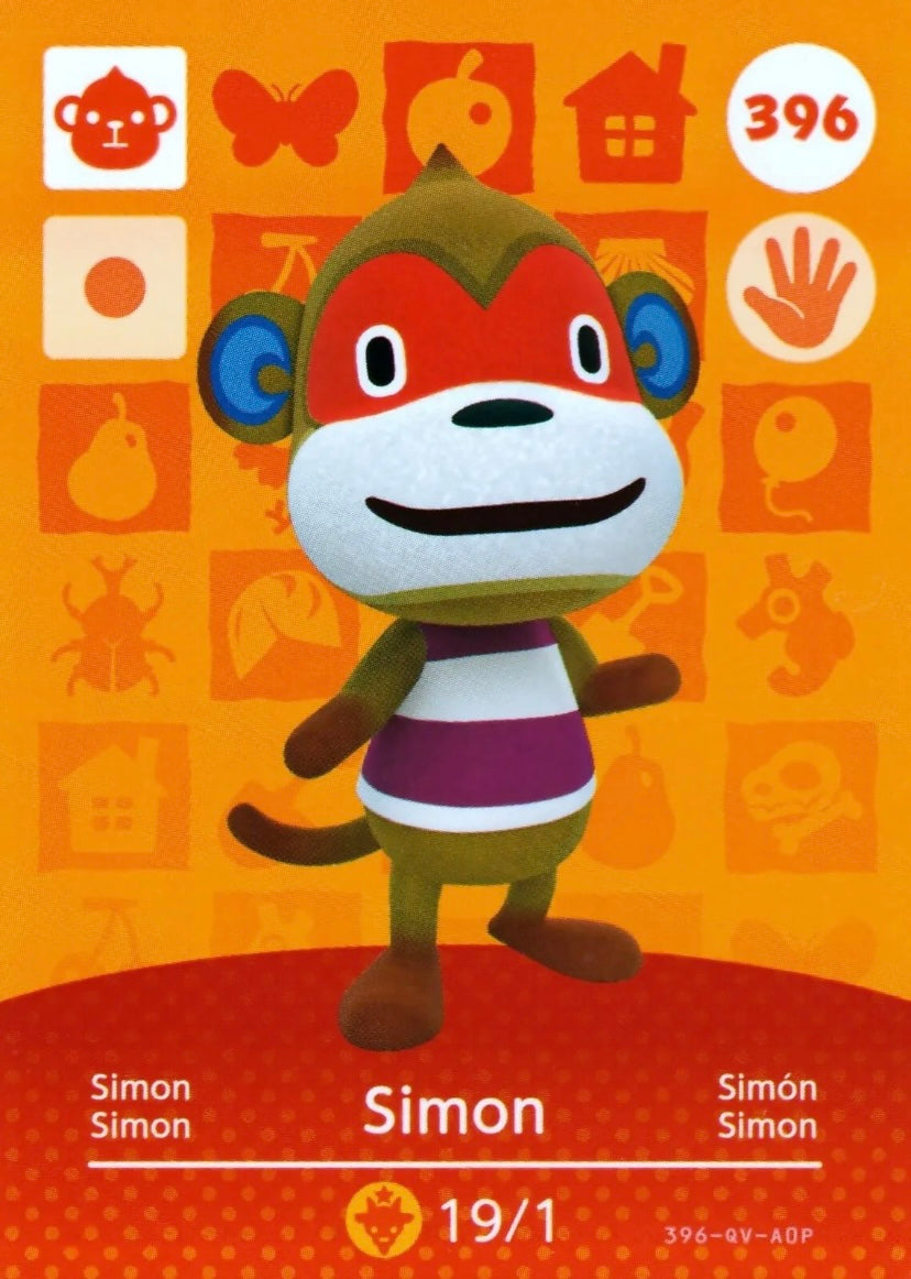 Animal Crossing Amiibo Karte Simon 396