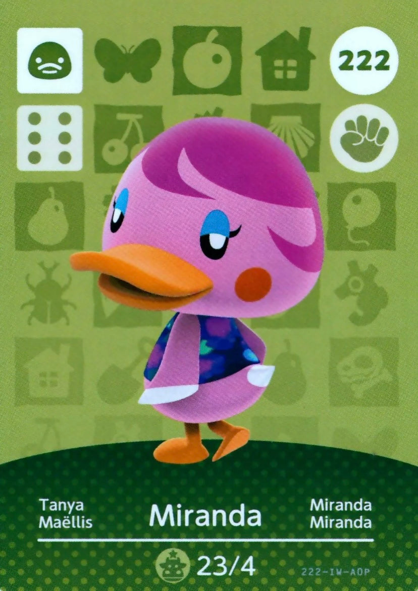 Animal Crossing Amiibo Karte Tanya 222