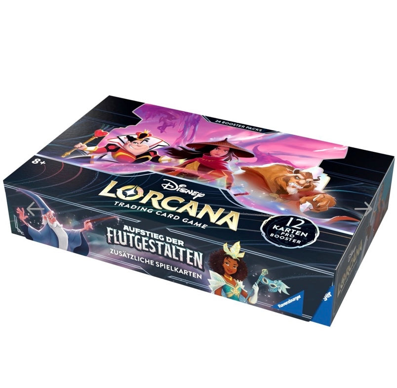 Disney Lorcana Trading Card Game Aufstieg der Flutgestalten Display (24 Booster Packs) Deutsch