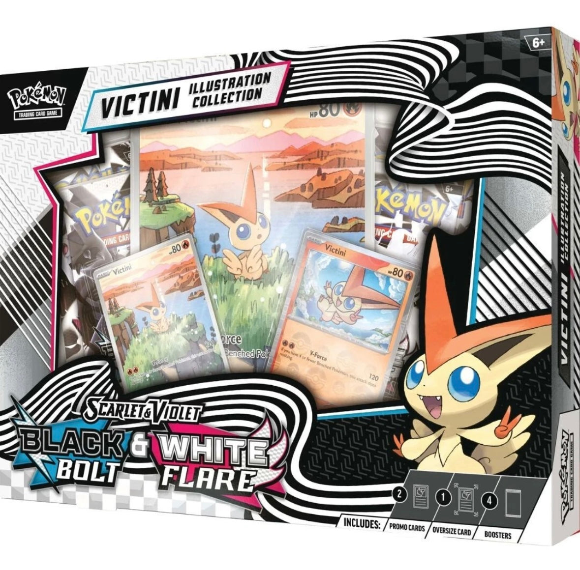 Pokémon Scarlet & Violet Illustration Collection – Victini Black Bolt & White Flare - Englisch