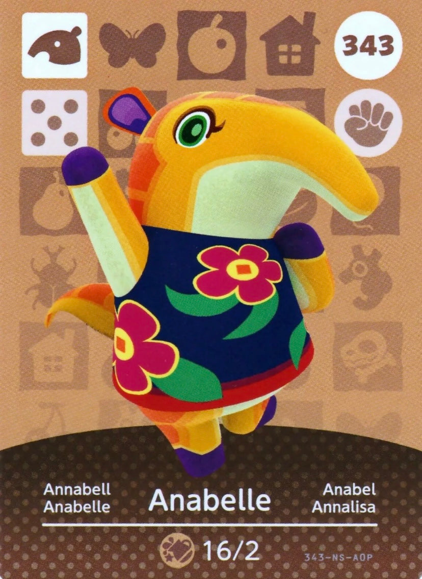 Animal Crossing Amiibo Karte Annabell 343