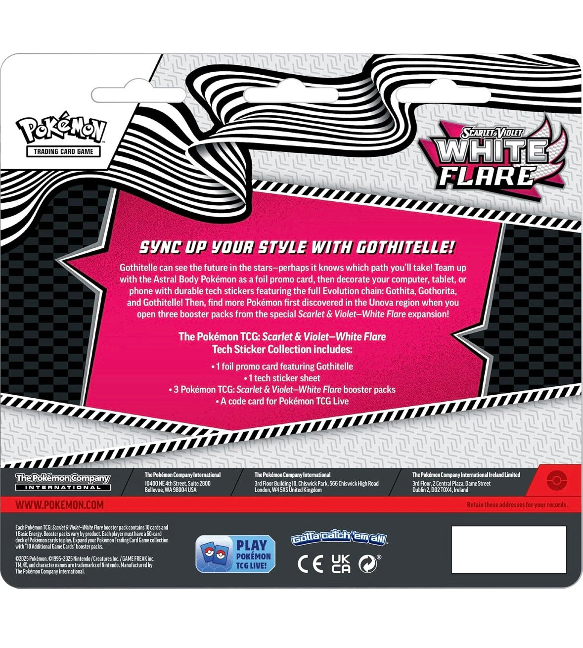 Pokémon White Flare Tech Sticker Collection - Englisch