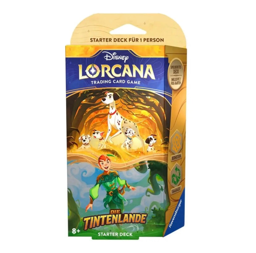 Disney Lorcana Trading Card Game Die Tintenlande Starter Deck Bernstein/Smaragd
