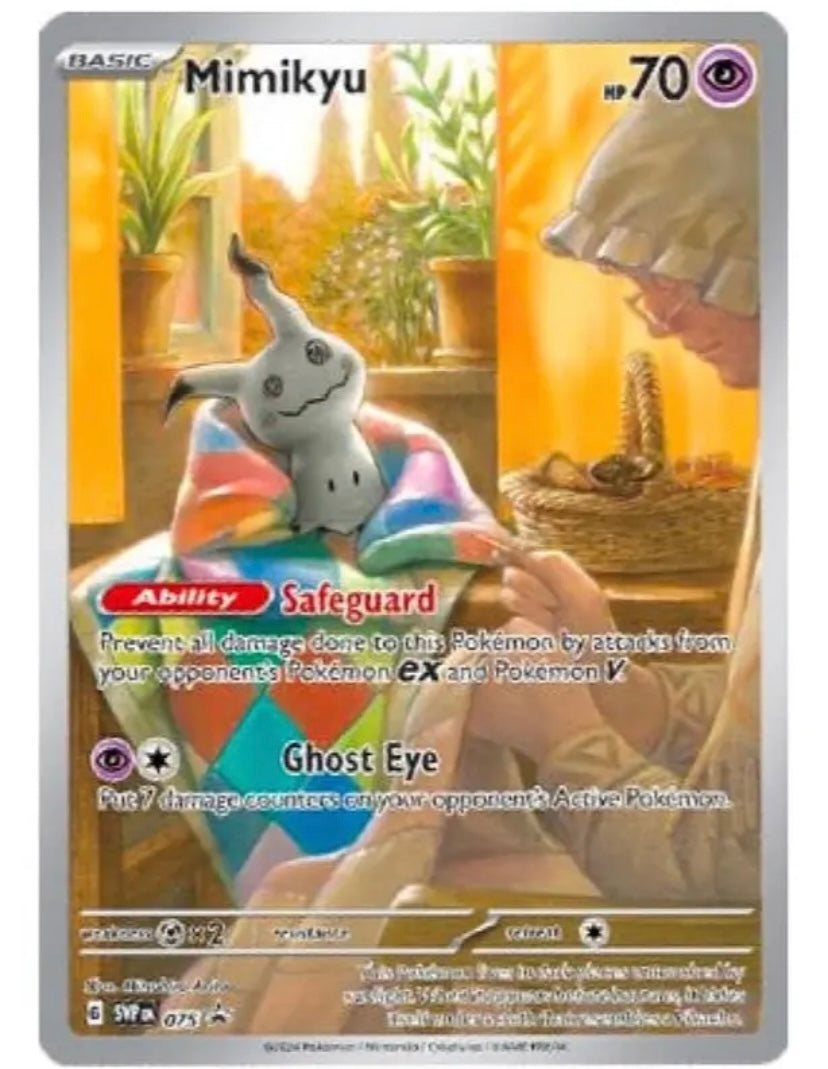 Pokemon Mimikyu SVP 075 English Elite Trainer Box Promo Karte Alt Art Sealed