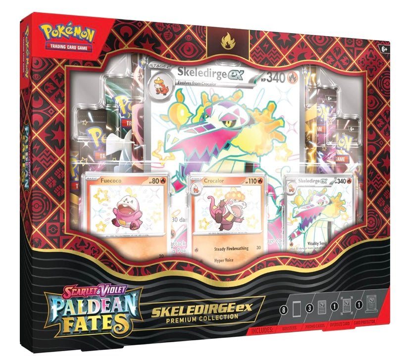 Pokémon Scarlet & Violet Paldean Fates Premium Kollektion Skeledirge-ex EN