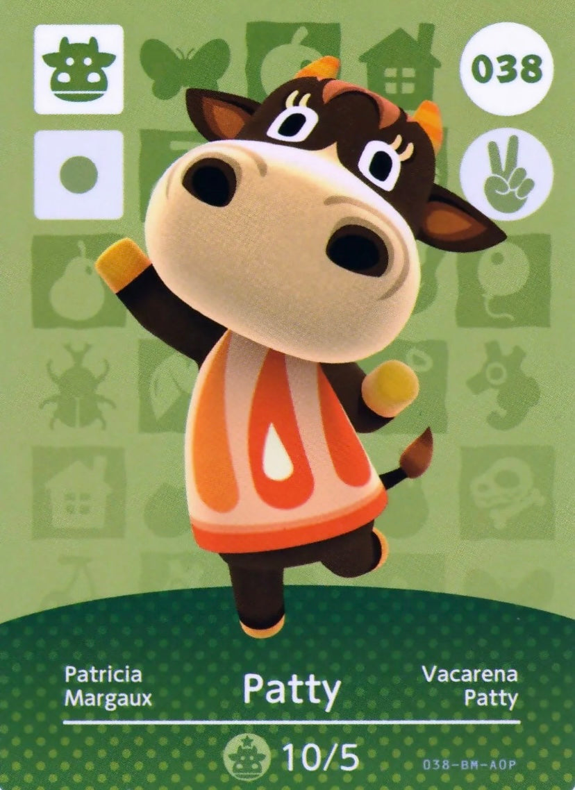Animal Crossing Amiibo Karte Patricia 038