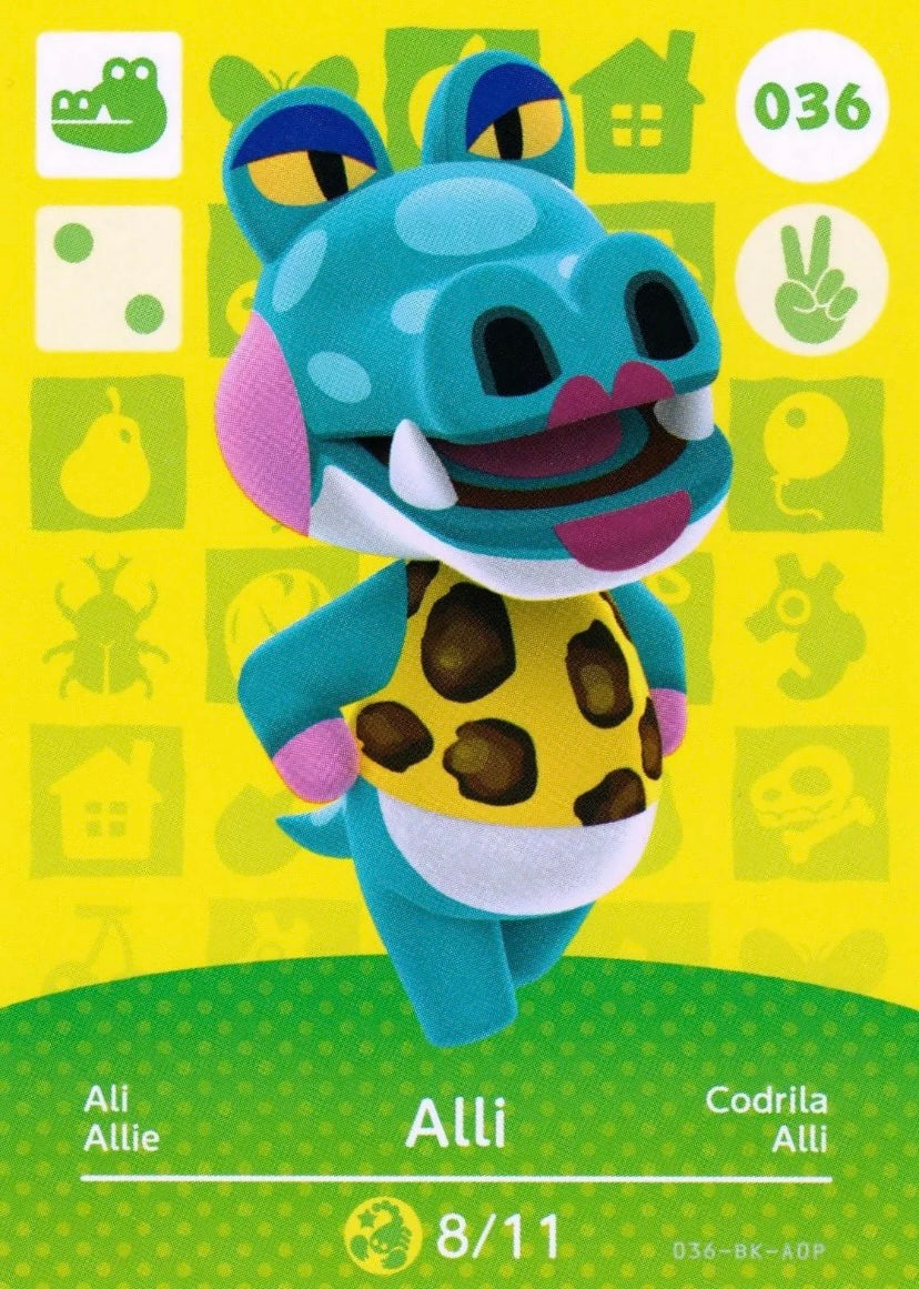 Animal Crossing Amiibo Karte Alli 036