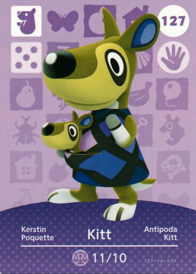 Animal Crossing Amiibo Karte Kerstin 127
