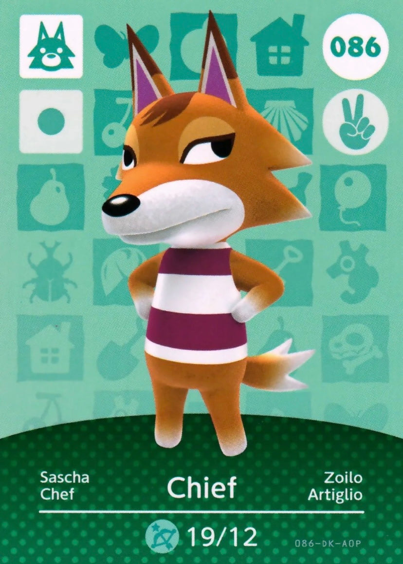 Animal Crossing Amiibo Karte Sascha 086