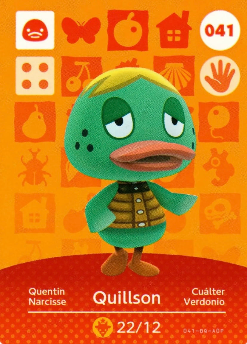 Animal Crossing Amiibo Karte Quentin 041