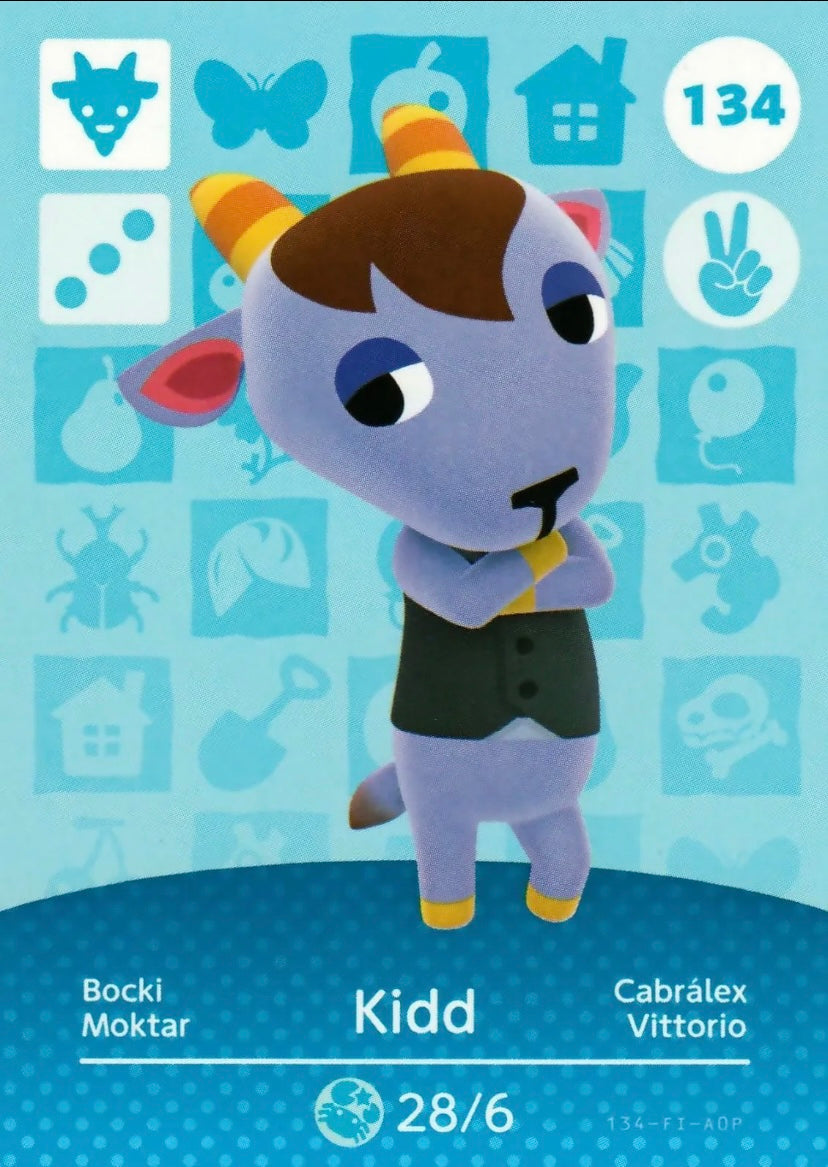 Animal Crossing Amiibo Karte Bocki 134