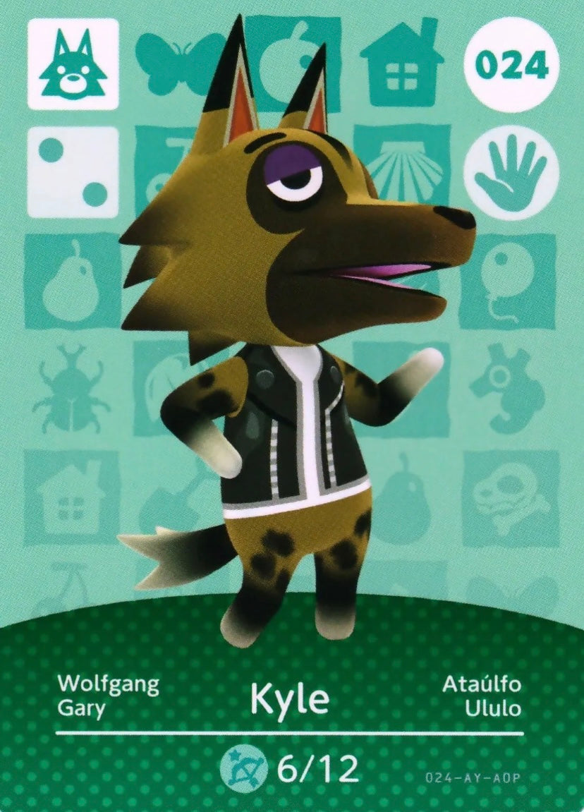 Animal Crossing Amiibo Karte Wolfgang 024