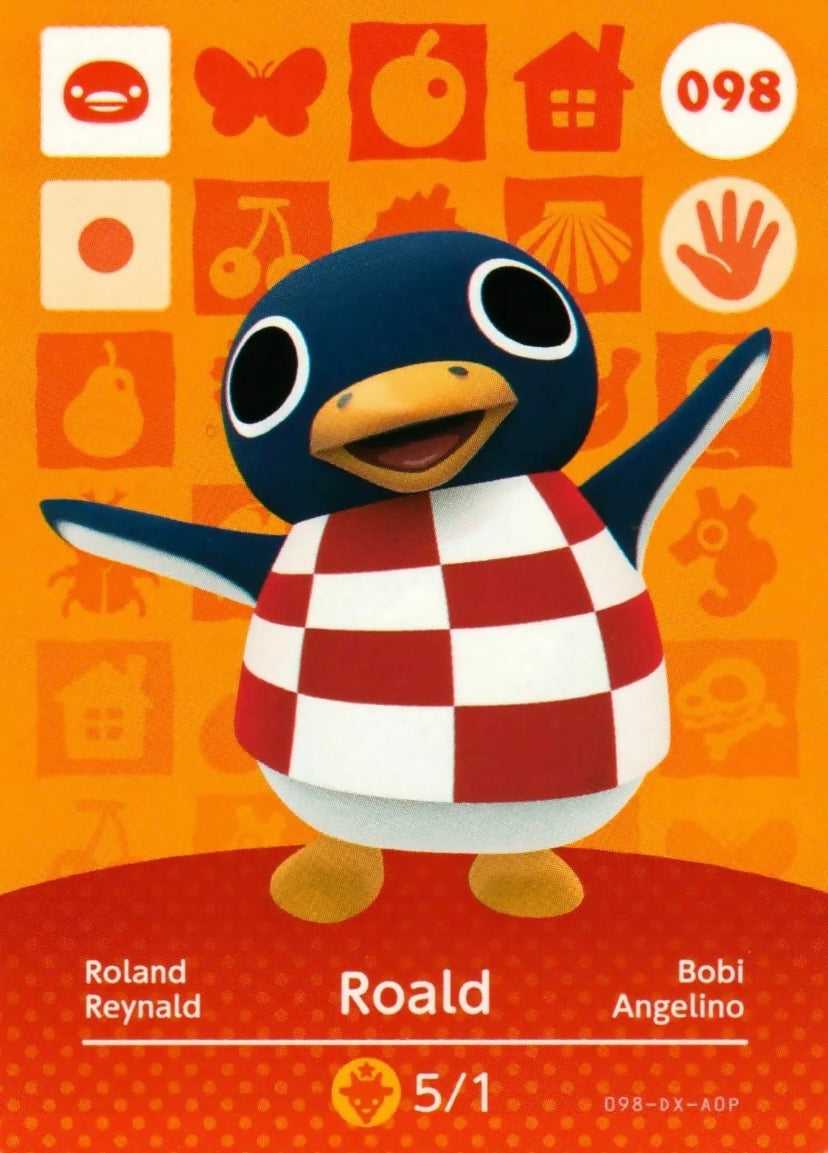 Animal Crossing Amiibo Karte Roland 098