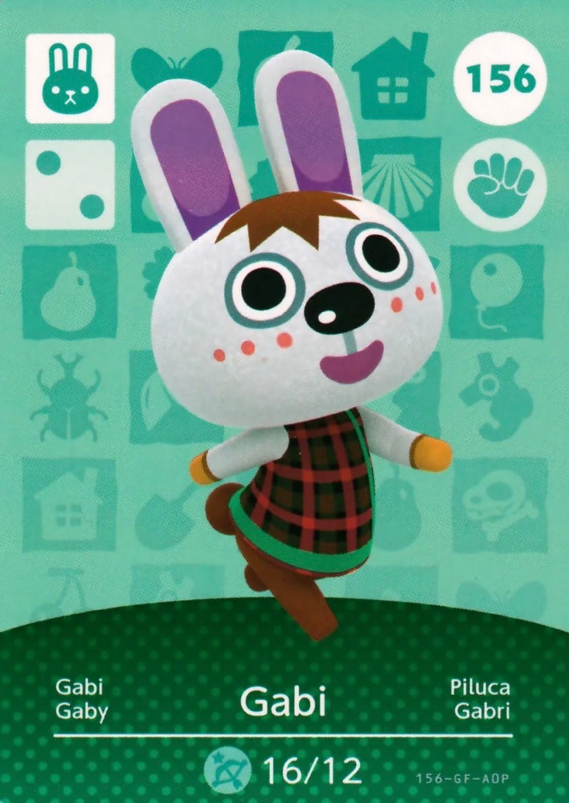 Animal Crossing Amiibo Karte Gabi 156