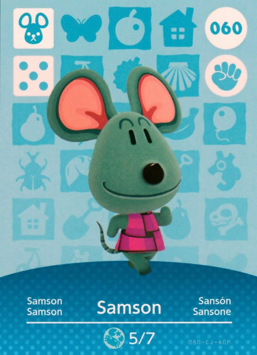 Animal Crossing Amiibo Karte Samson 060