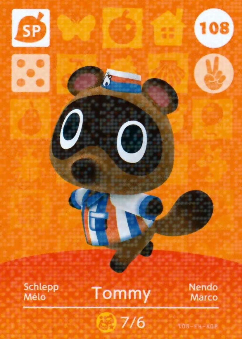 Animal Crossing Amiibo Karte Schlepp 108