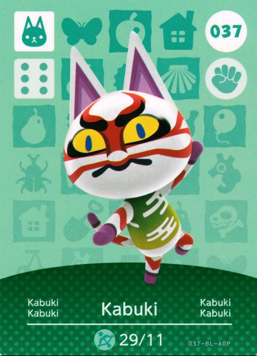 Animal Crossing Amiibo Karte Kabuki 037