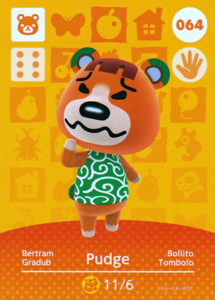 Animal Crossing Amiibo Karte Bertram 064