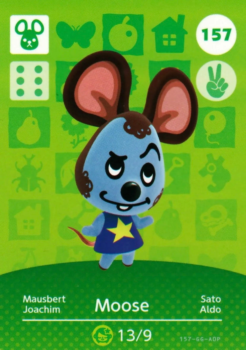 Animal Crossing Amiibo Karte Mausbert 157