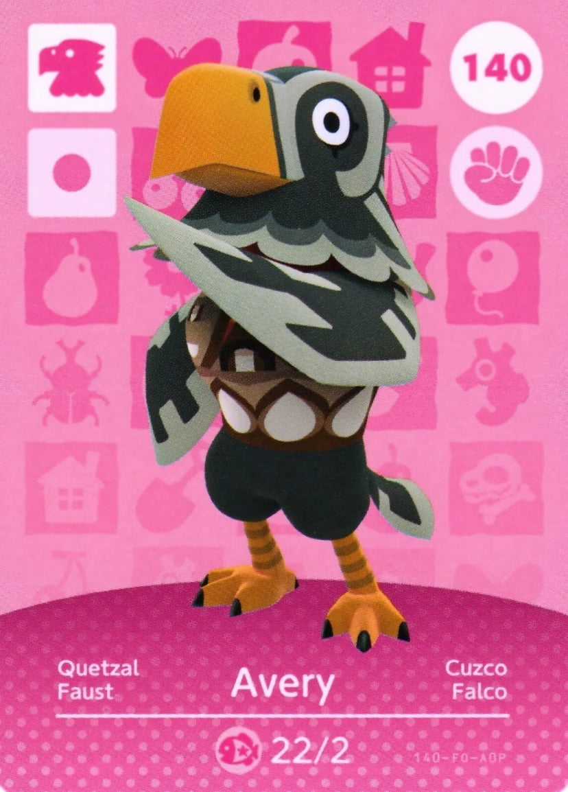 Animal Crossing Amiibo Karte Quetzal 140