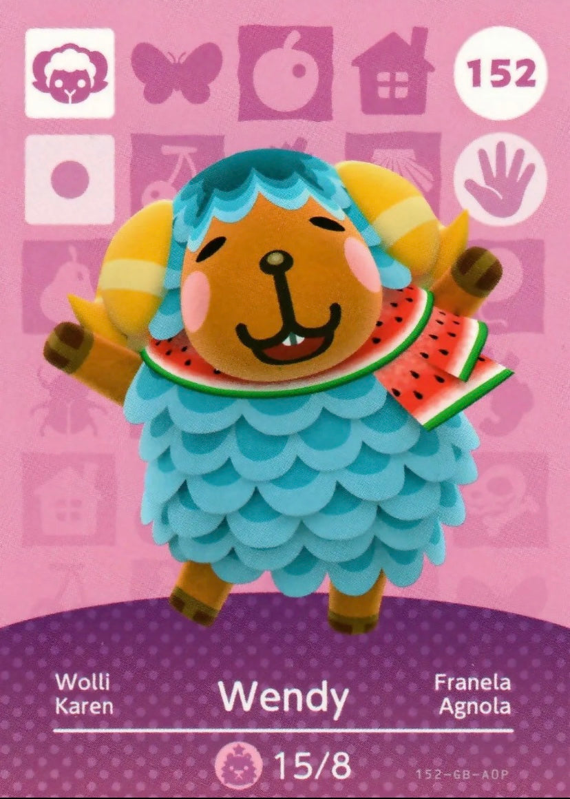 Animal Crossing Amiibo Karte Wolli 152