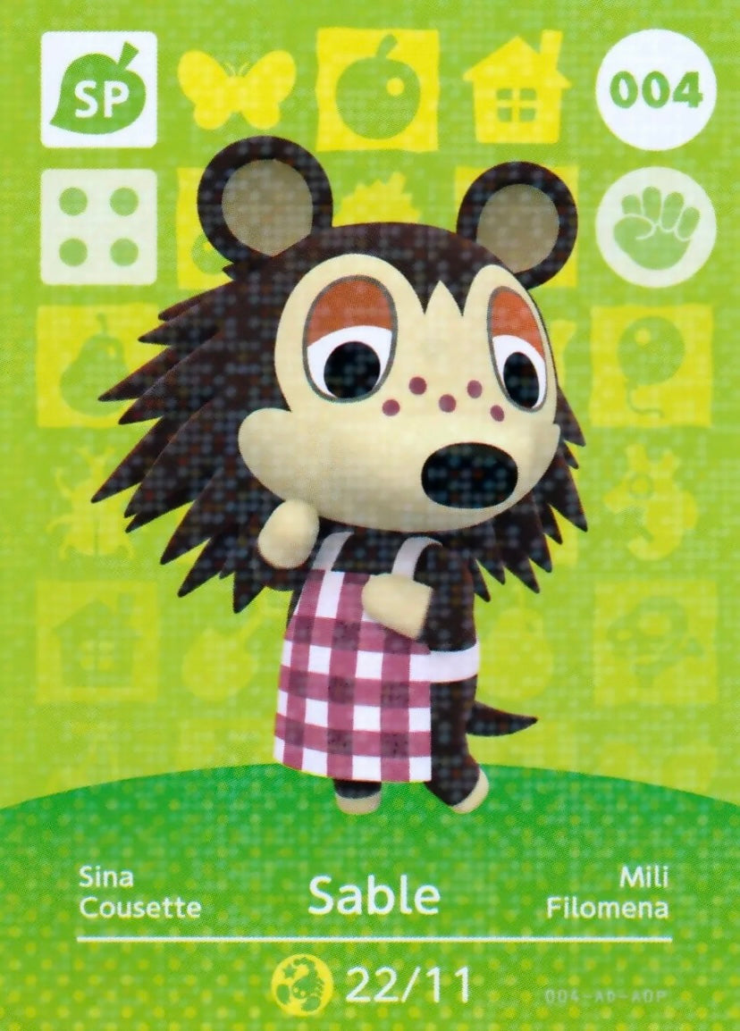 Animal Crossing Amiibo Karte Sina 004