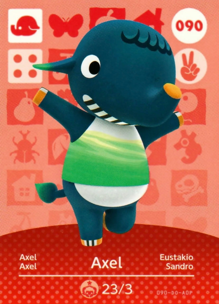 Animal Crossing Amiibo Karte Axel 090