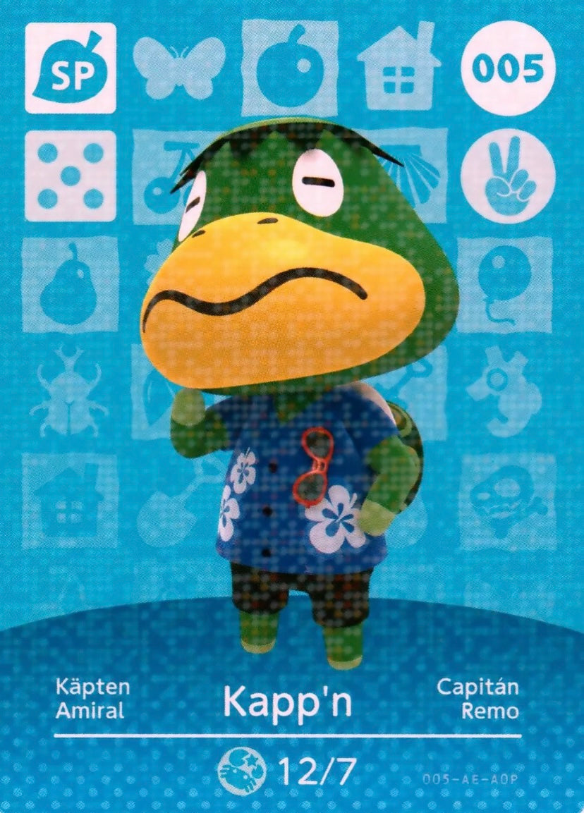Animal Crossing Amiibo Karte Käpten 005