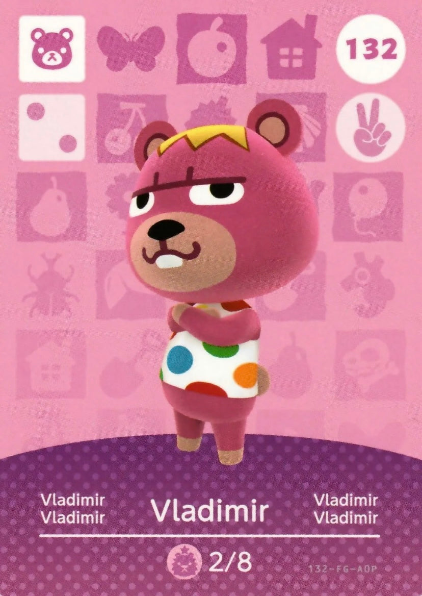 Animal Crossing Amiibo Karte Vladimir 132