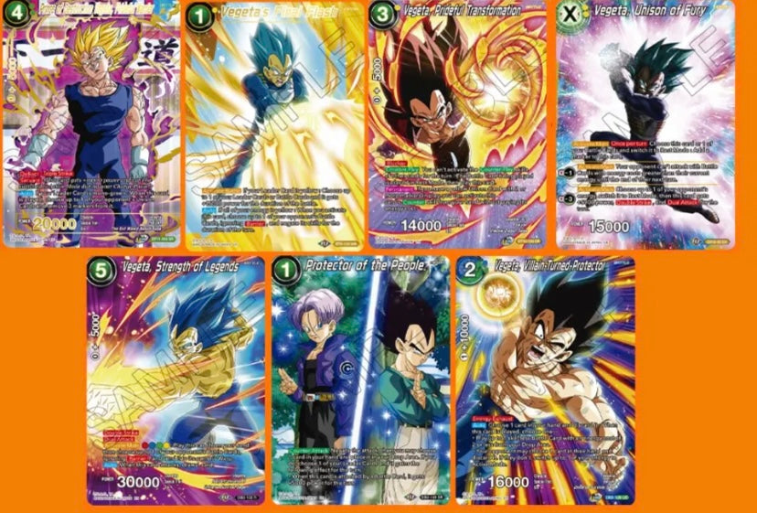 Dragon Ball Super Card Game Theme Selection History of Vegeta Box