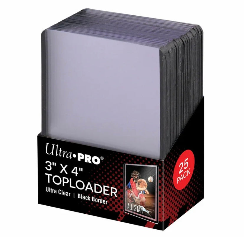 Ultra Pro Regular Toploader Black Border 25 Stück
